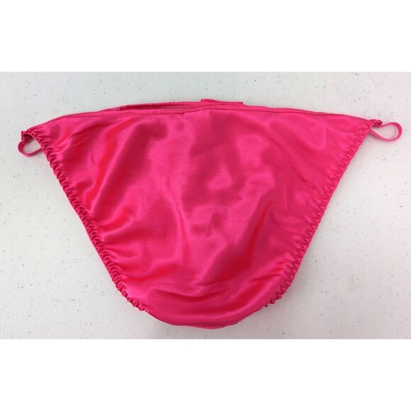 Victoria's Secret Sleepwear Women's M Hot Pink Beige Babydoll Teddy Lace Nightie - Picture 7 of 9